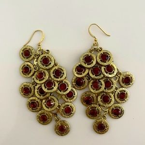 Amber drop earrings